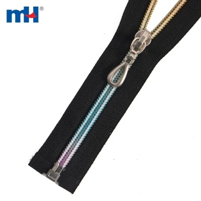 #5 Multi-color Teeth Nylon Coil Zipper