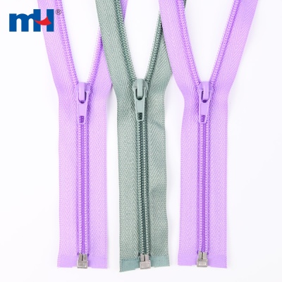 #7 cremallera de nylon abierta finalizada