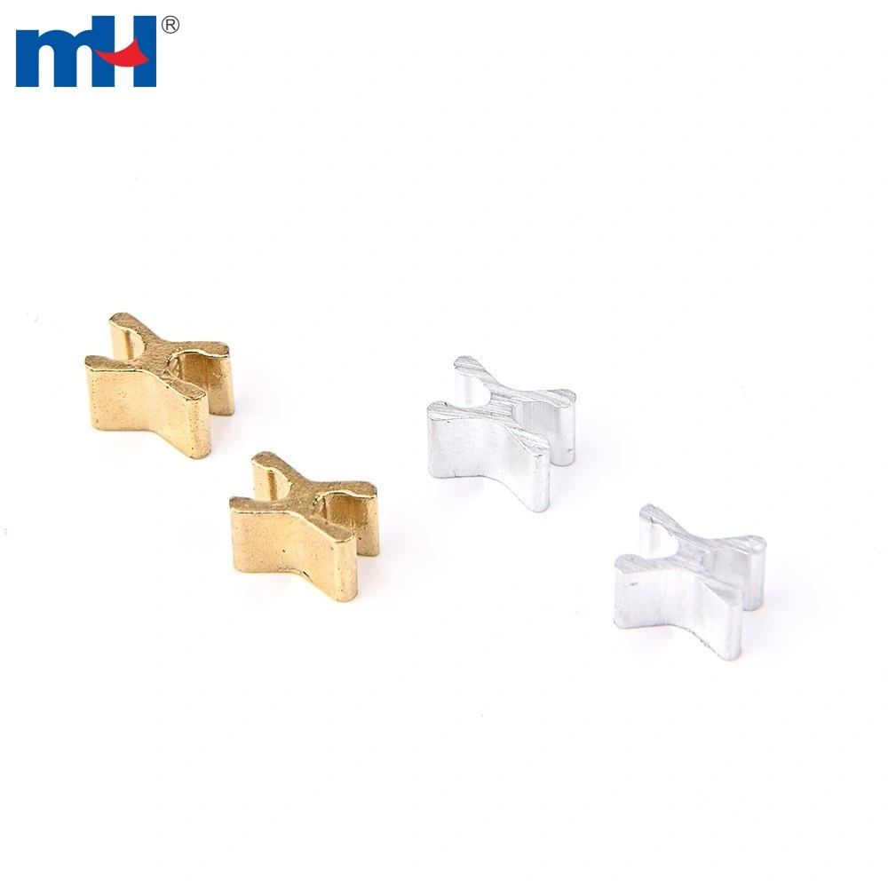 MH Brass or Aluminum H-Shape Zipper Bottom Stopper Custom