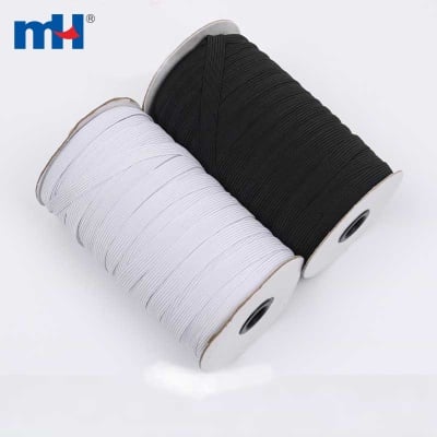 Cordon élastique Plat Polyester 8 Mm X 9,5 M - Marron - Pour Couture, Vêtements, Maillots De Bain, DIY