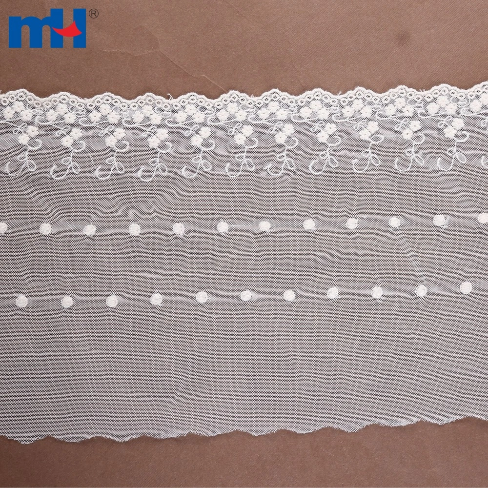 Cinta de encaje de organza personalizada para la decoración de vestidos de novia