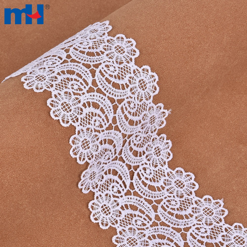 White Lace Trim with Assorted Color