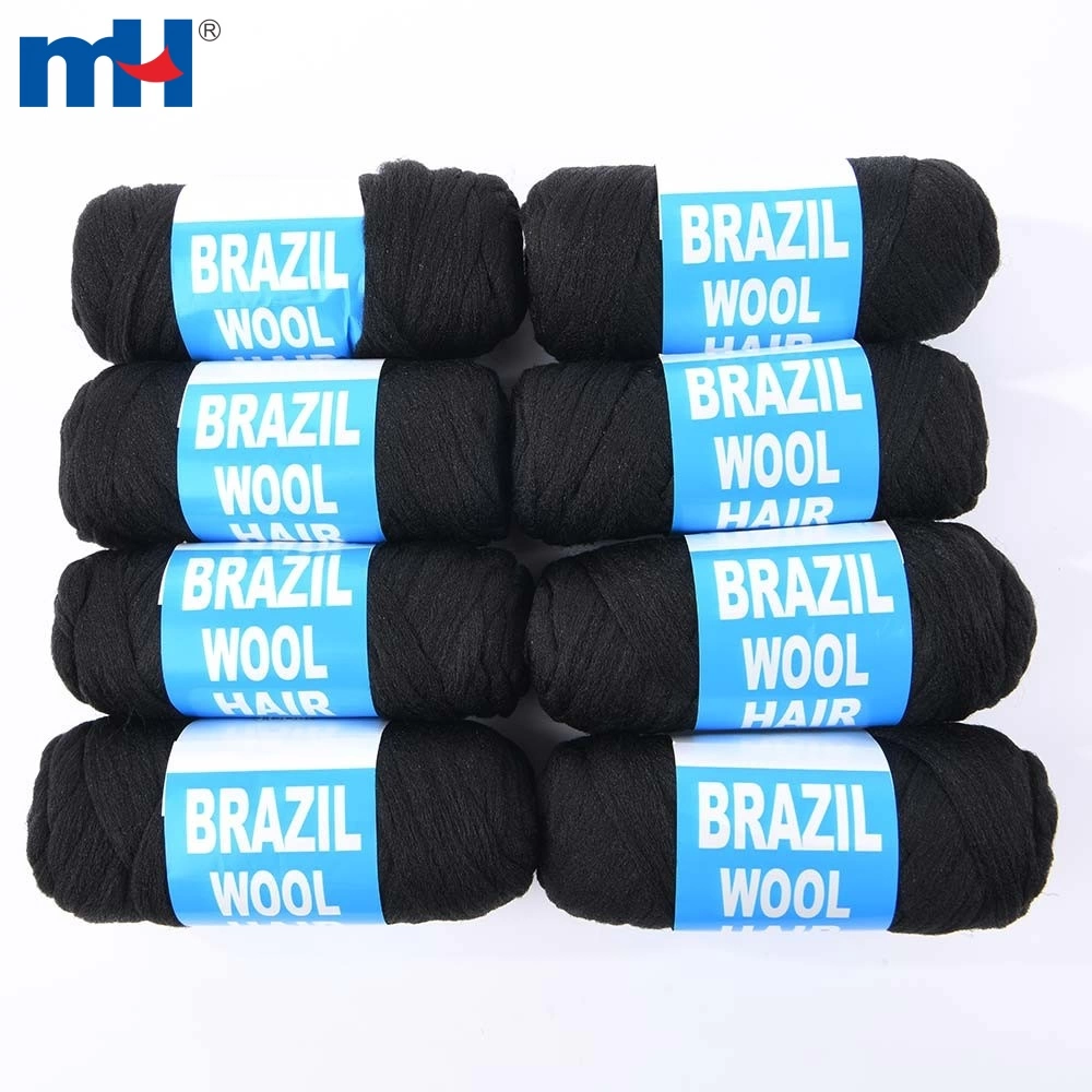 African Synthetic Hair BCF Brazilian Wool Yarn for Braiding