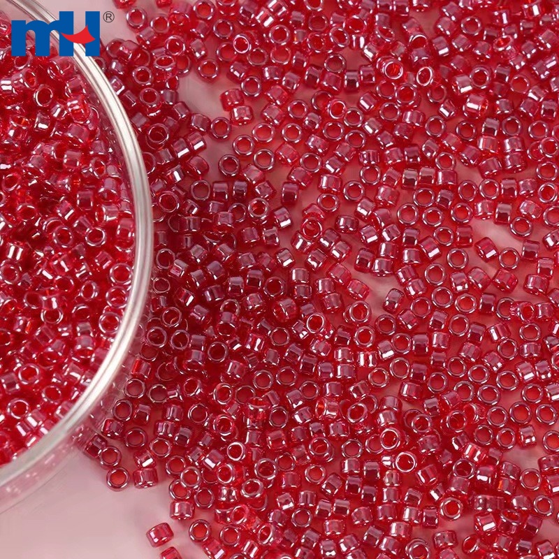 ★MEENDERI★(HANDMADE) GLOW GLASS BEADS BELT★正規品/送料込 2.5mm Silver-lined Clear Glass Seed Beads for Embroidery
