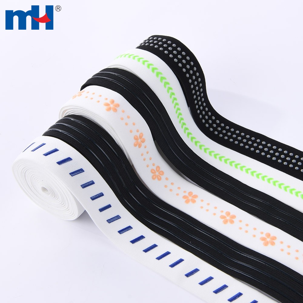 China Manufacturer Silicone Gripper Webbing Non Slip Elastic Tape Band For  Clothes - Buy Silicone Grip Elastic,Non-slip Silicone Elastic,Silicone