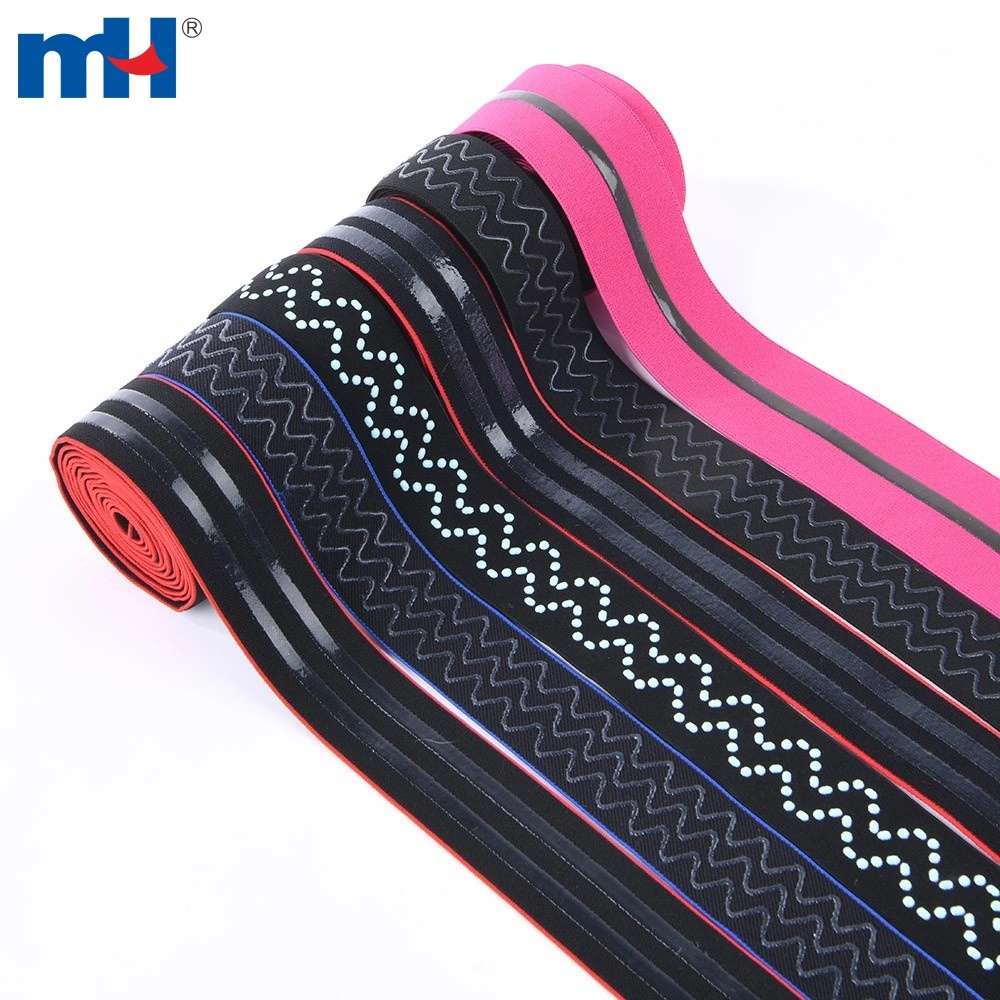 Custom NonSlip Silicone Elastic Gripper Band Sewing