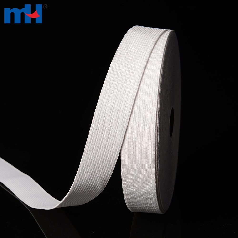 25mm White Knitted Sewing Elastic Band Waistband Manufacturer