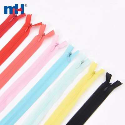 #3 Close End Nylon Invisible Zipper with Lace Tape