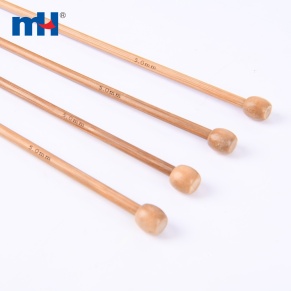 Aiguilles à tricoter à pointe unique en bambou de 5 mm