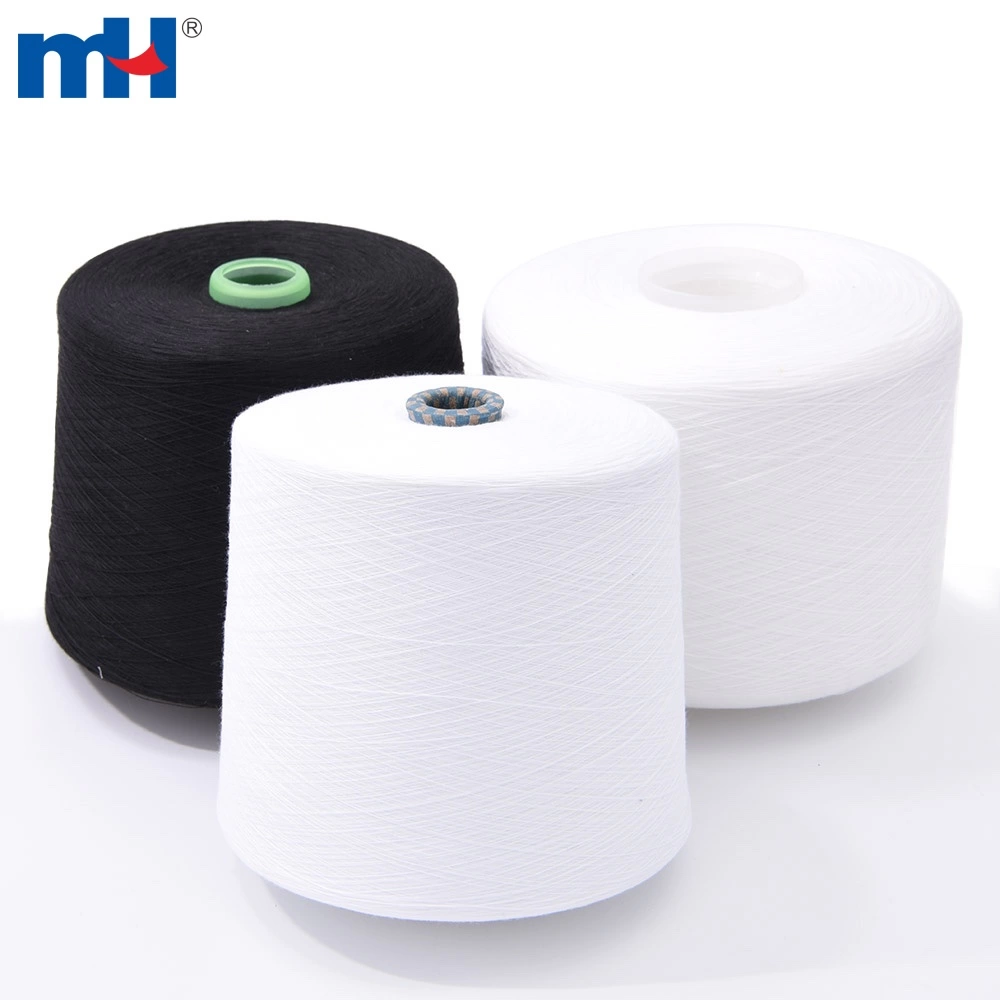 40S/2 45S/2 Dyed Black 100% Spun Polyester Yarn Thread Plastic Tube