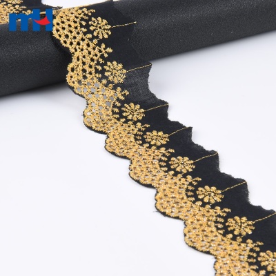 Cotton Lace with Golden Thread