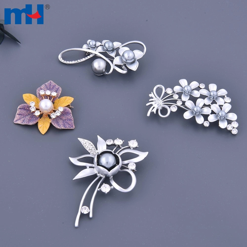Decorative Flower Bow Brooch Pin Jewelry Scarf Clips