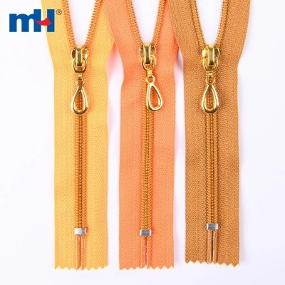 No.5 Nylon Zipper Gold Plated
