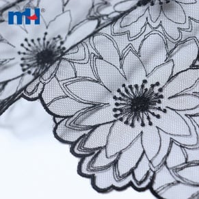 Chinlon Mesh Embroidery Lace for Underwear