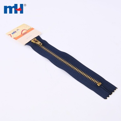 C/E 20cm Navy Brass Zipper