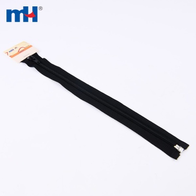 O/E 30cm Nylon Zipper in Black