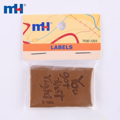 Leather Labels with Embossed Patterns