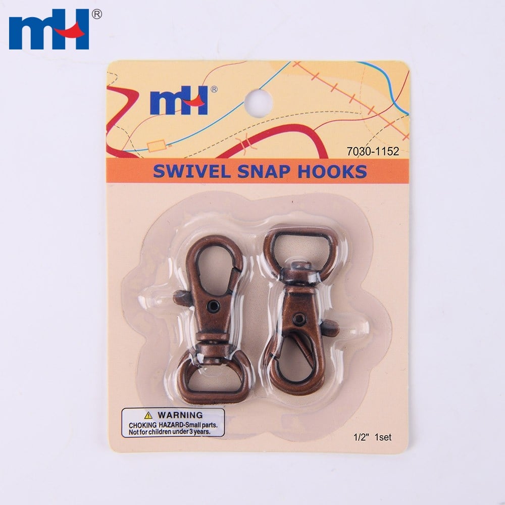 Swivel Snap Hooks with D Rings for Keychain and Handbag