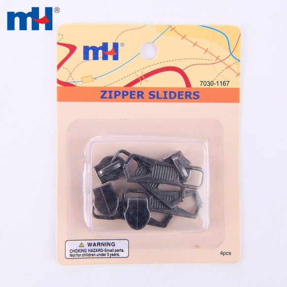 7030-1167-Zipper Slider in Black Nickel