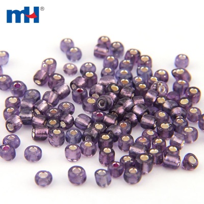 Silver-lined seed beads