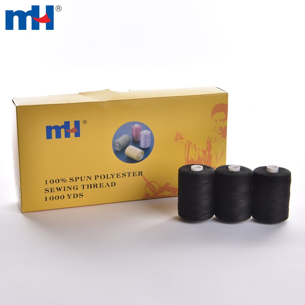 Hilo de coser 100% hilado-poliéster-1000yds-(4)