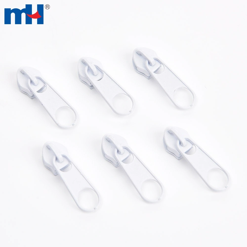 #5 white zipper puller