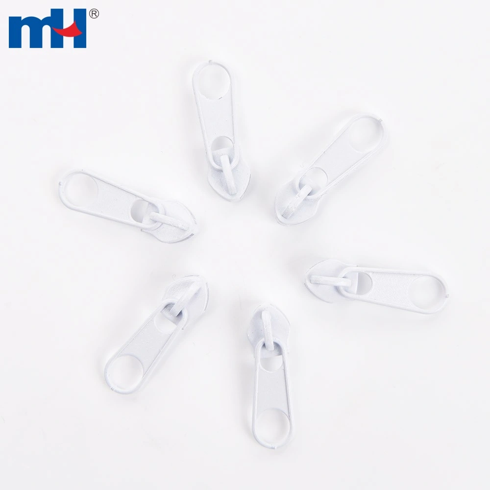 #5 white zipper puller