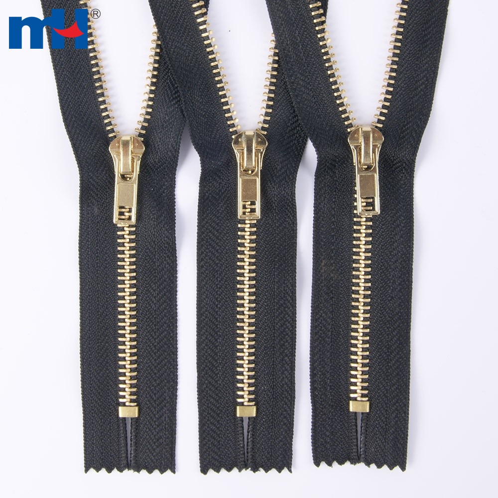 Jeans Pants Double Lock Closed and Metal Brass Zipper 01 Pieces