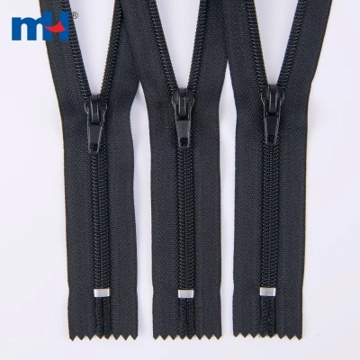 #5 Nylon Zipper Close Ended, Auto Lock