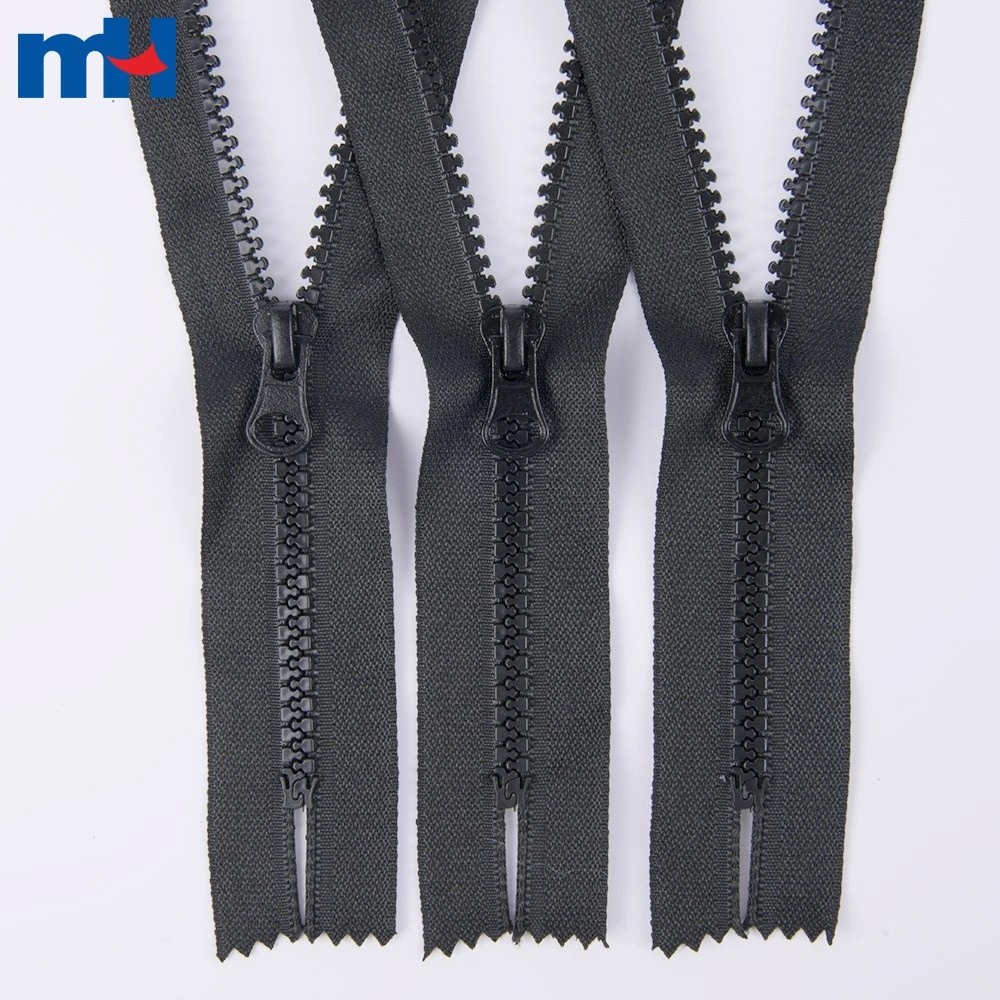 6" 5 Plastic Zipper Close Ended, Auto Lock, OEKOTEX 100 Certified