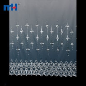 21NW-8102-Tissu de rideau de fenêtre en organza transparent en tulle blanc