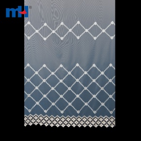 21NW-8107-Tissu de rideau de fenêtre en organza transparent en tulle blanc