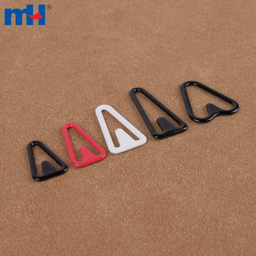 Triangle Hooks Nylon Coated Metal Strap Slide Bra Replacement Buckle