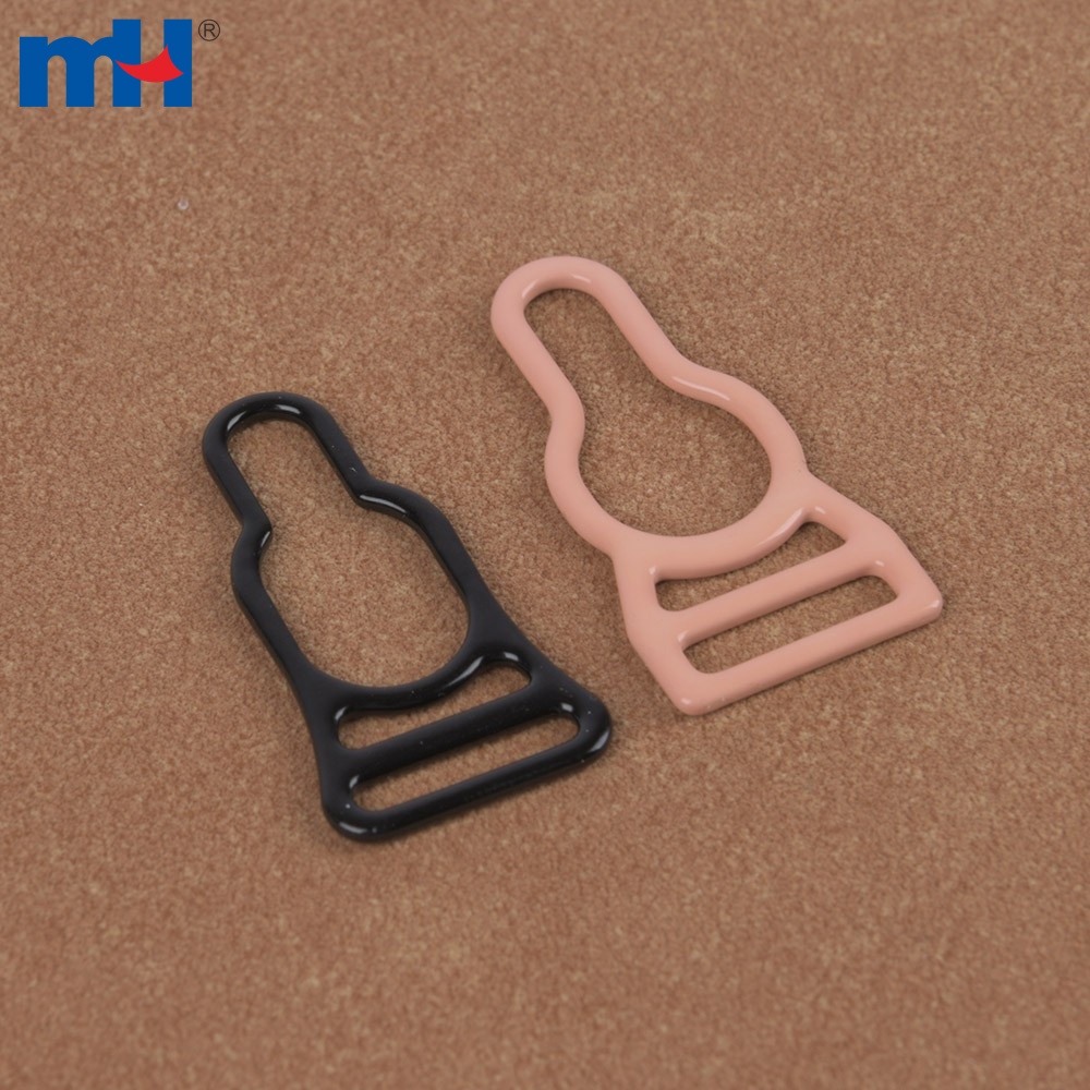 Triangle Hooks Nylon Coated Metal Strap Slide Bra Replacement Buckle