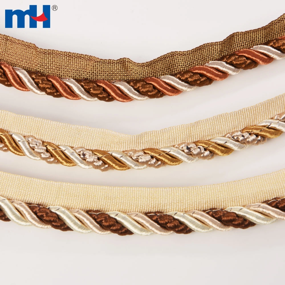 Decorative Upholstery Trim Braided Lip Cord for Curtain