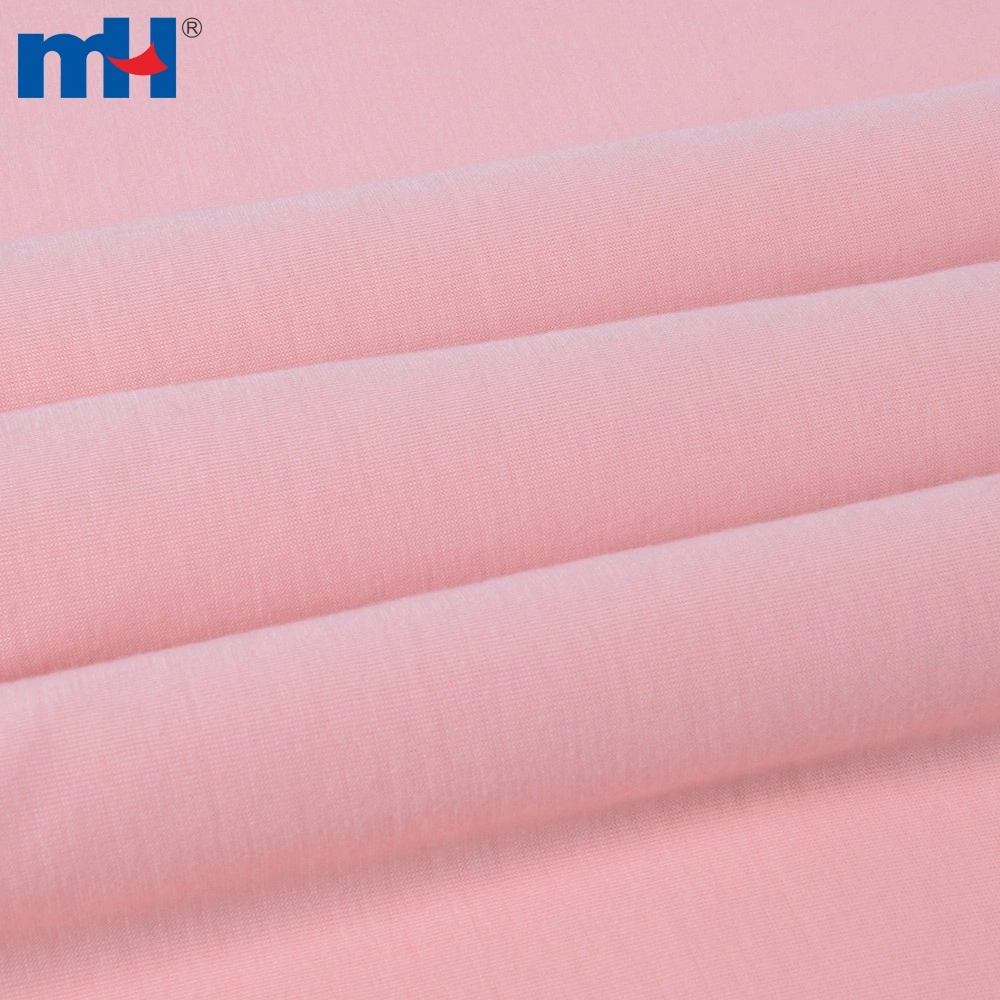 China Polyester spandex elastic stretch lycra single jersey fabric