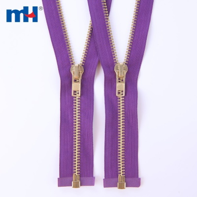#8 Open End Auto Lock Brass Zippers