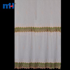 Tela de cortina de encaje floral bordado