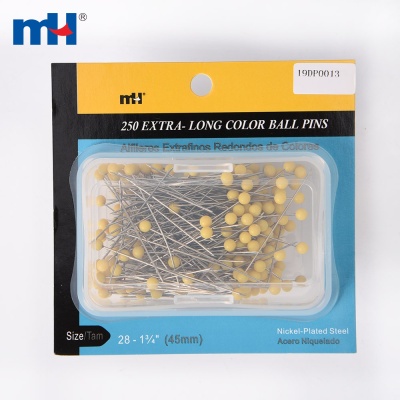 250 Long Color Ball Sewing Pins