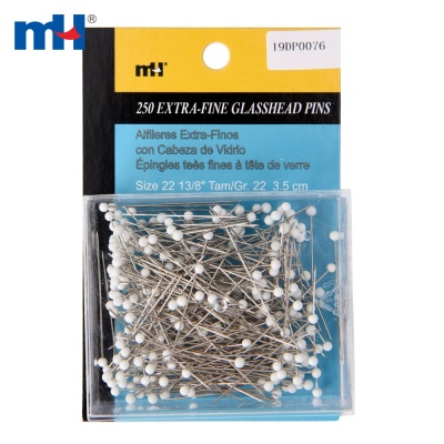 250 Extra-fine Glasshead Sewing Pins