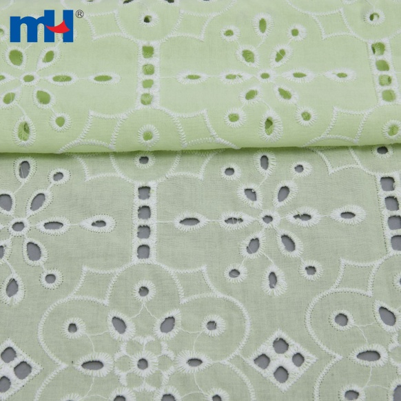 M009195-125cm-Cotton Embroidered Lace Trimming Fabric for Garment and DIY Craft Supply Floral Pattern