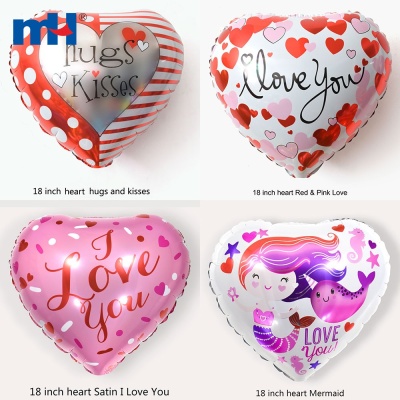 Ensemble de ballons en aluminium d'amour