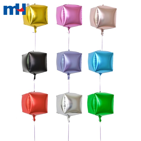 Forme de cube de ballons en aluminium 4D