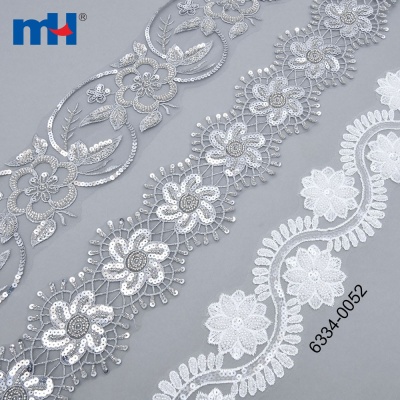 Sequins Trim Lace Ribbon Applique-6334-0052-(1)