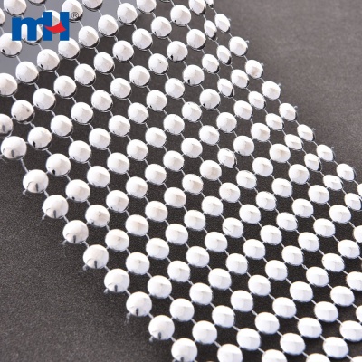 12 Rows Silver Rhinestone Mesh Wrap