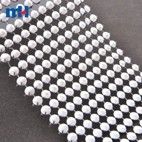 12 Rows Silver Rhinestone Mesh Wrap