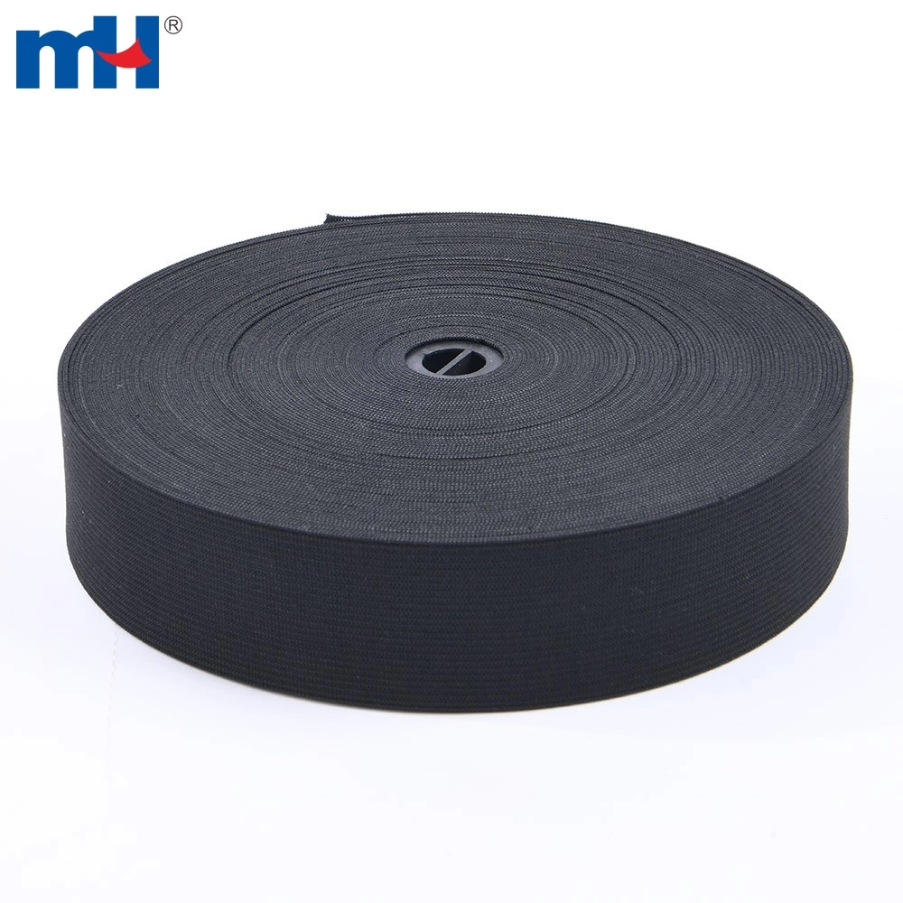 2 Inch 50mm Black Knitted Elastic Band Material for Sewing Spool
