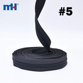5 longues chaînes à glissière en nylon en rouleaux