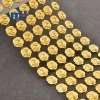 6 Row Gold Rhinestone Ribbon