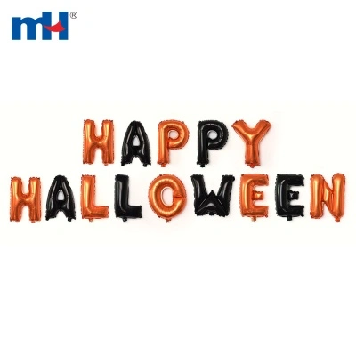 bannière de ballon de fête d'halloween heureux
